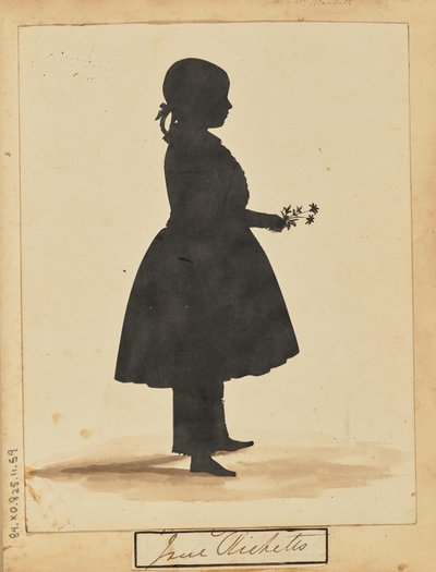 [Silhuett av en flicka] av Unknown artist
