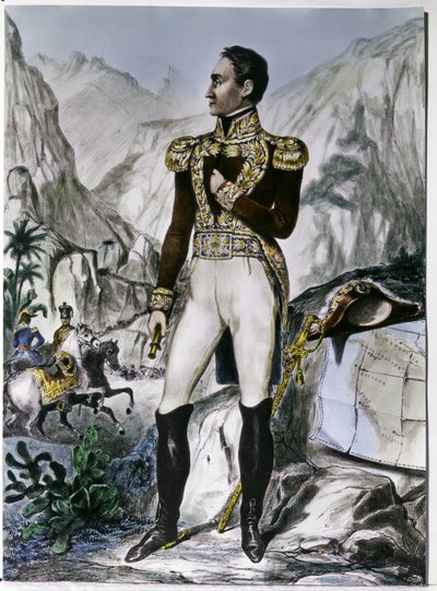 Simon Bolivar (1783-1630) (engraving) av Unknown artist