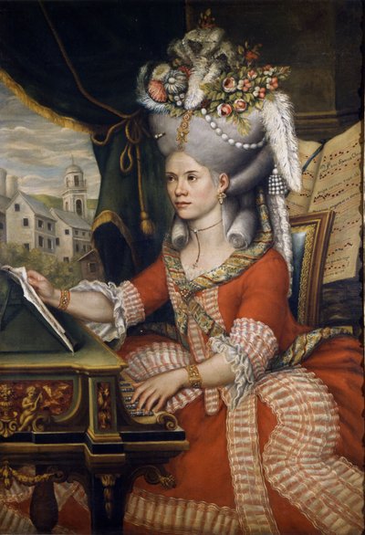 Sångerskan Therese (Teresa) Lanti, älskarinna till Casanova. Anonym. Scala-museet, Milano. av Unknown artist