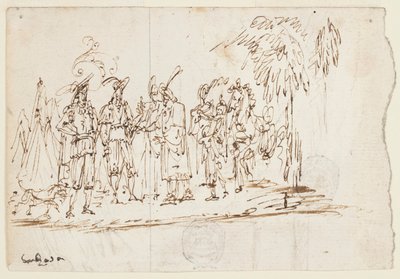 Sketch: Ett orientaliskt besök av Unknown artist