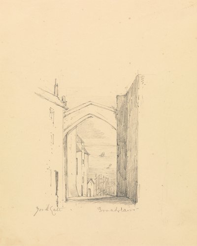 Skiss över York Gate av Unknown artist