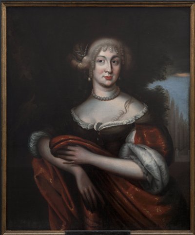 Sophie Amelie de Nassau Siegen, tysk prinsessa, hertiginna av Kurland (Lettland) - Porträtt av grevinnan Sophie Amalie av Nassau-Siegen (1650-1688), hertiginna av Kurland, Anonym . Olja på duk. Mått: 90x74cm. Nationalmuseum Stockholm av Unknown artist