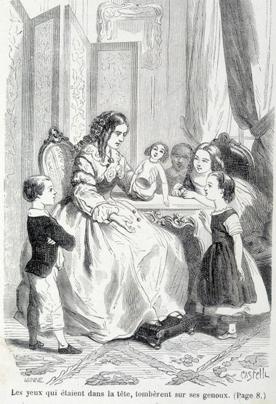 Sophie och den trasiga dockan - i "The misfortunes of Sophie"" av grevinnan av Ségur, Hachette av Unknown artist