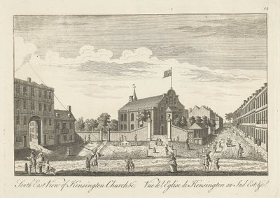 South East View of Kensington Church av Unknown artist