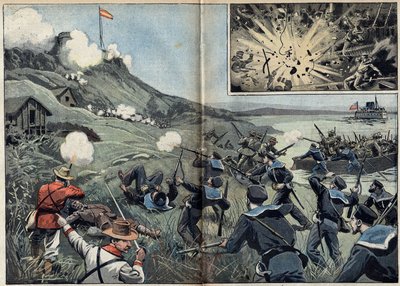 Spansk-amerikanska kriget eller kubanska frihetskriget (1868-1898) mellan Spanien och Nordamerika av Unknown artist