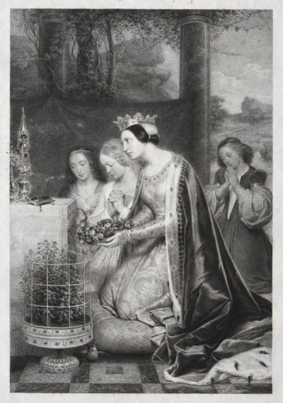 St. Amelia, drottning av Ungern av Unknown artist