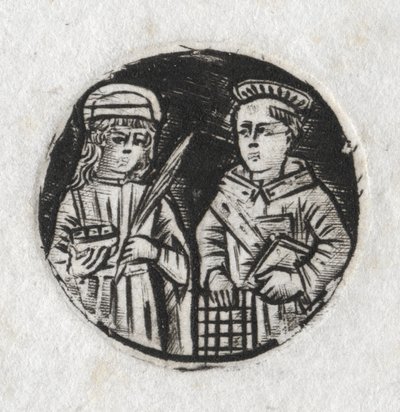 St. Lawrence och St. Lucy av Unknown artist