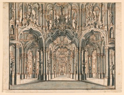 Scenografi, Arcaded Palace Hall av Unknown artist