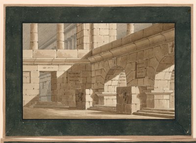Scenografi, Court of Antique Building av Unknown artist