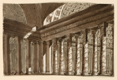 Scenografi, interiör av Hall av Unknown artist