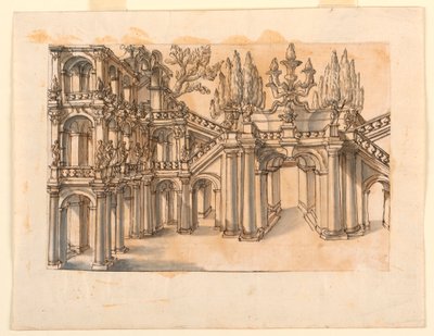 Scendesign: Trappa i Park av Unknown artist