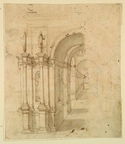 Scendesign: View Through Archway av Unknown artist