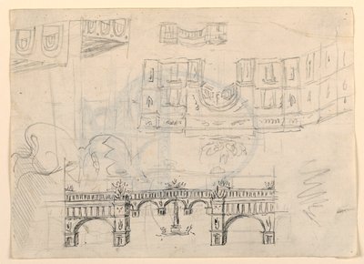 Scenografi: ett torg av Unknown artist