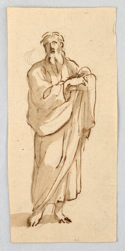 Stående skäggig man av Unknown artist
