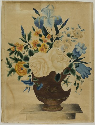 Stilleben med blomsterarrangemang i kruka av Unknown artist