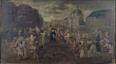 Gatustricks i Paris, mellan 1501 och 1600 (målning) av Unknown artist