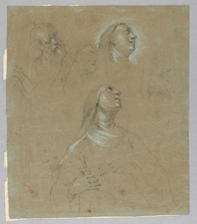 Studier för heliga figurer av Unknown artist