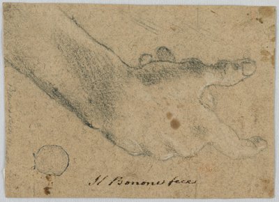 Studie: En högerhand av Unknown artist