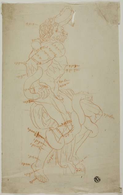 Studera efter Laocoon-skulptur av Unknown artist