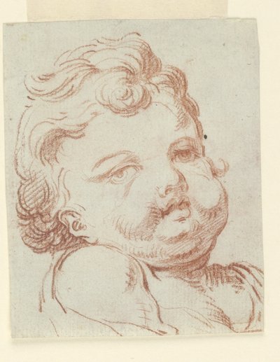 Studie av barnets huvud av Unknown artist