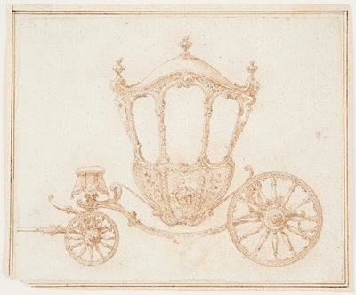 Studie av en coach av Unknown artist