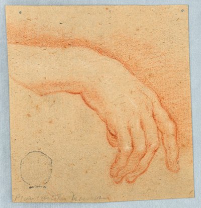 Studie av en högerhand av Unknown artist