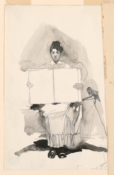 Studie av en ung kvinna av Unknown artist