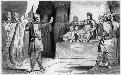 Succession av Ludvig 1. den fromme eller Debonnaire, 816: västerlandets kejsare av Unknown artist