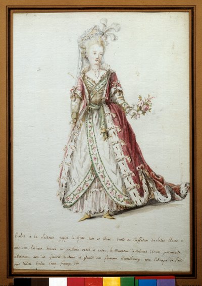 Sultan kostym. 1700-tals akvarell. Paris, dekorativ konst av Unknown artist