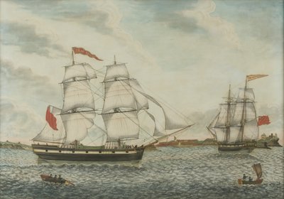 T.G. William Broderick at the Mouth of the Tyne (akvarell och bläck på papper) av Unknown artist