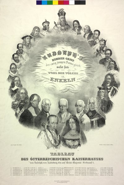 Tavla över den österrikiska kejsarfamiljen Rudolf av Habsburg av Unknown artist