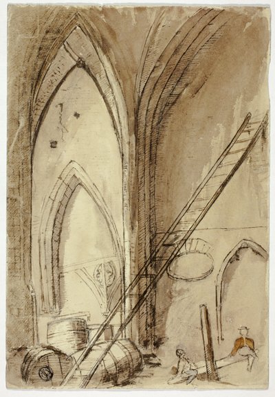 Teetertotter i kyrkobyggnaden av Unknown artist