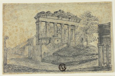 Tempel av Concord vid foten av Campidoglio av Unknown artist
