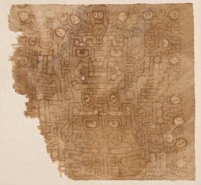 Textilfragment med bomullsgudinna av Unknown artist