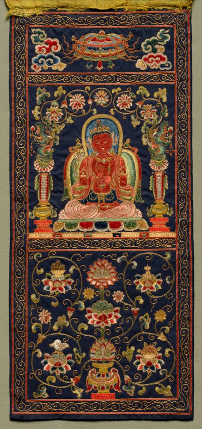 Thangka med den sjunde Bodhisattvan av Unknown artist