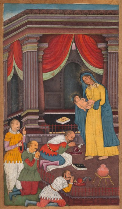 Herdarnas tillbedjan, från en spegel av helighet (Mir’at al-quds) av fader Jerome Xavier av Unknown artist