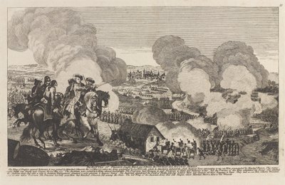 Slaget vid Prag, 6 maj 1757 (linjegravyr) av Unknown artist