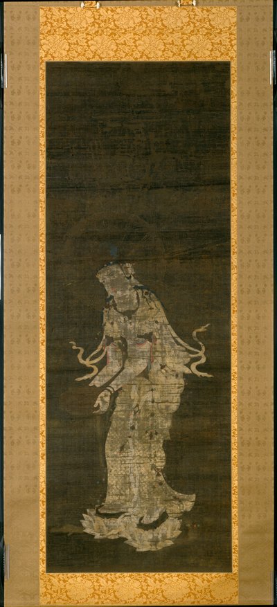 Bodhisattvan Kannon, från triptyken Amida-treenighetens tillvägagångssätt av Unknown artist