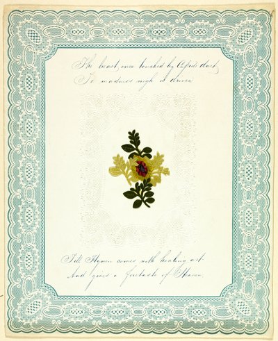 Bröstet som en gång berördes av Amors pil (valentin) av Unknown artist