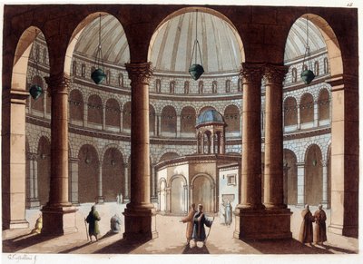 Heliga gravens kyrka, Palestina. I "" Le costume ancien et moderne"" av Unknown artist