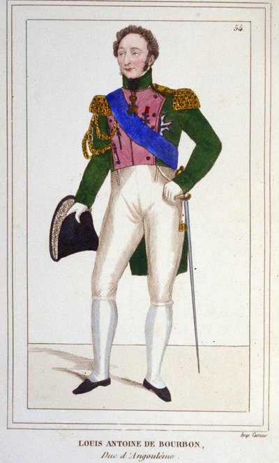Hertigen av Angouleme Louis Antoine (Louis-Antoine) d
