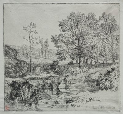 Skogens kant. Räkfiskaren av Unknown artist