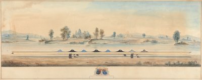 Eton-båten på Themsens dragbana: Windsor Castle i bakgrunden av Unknown artist
