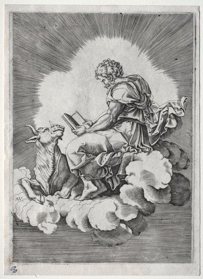 De fyra evangelisterna: St. Lukas av Unknown artist
