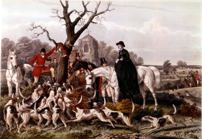 Rävjaktens gravyr av John Frederick Herring (1795-1865) av Unknown artist
