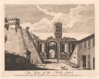 Den Helige Andes port: 1. Den Helige Andes kyrka 2. Sommarhuset i Barbarini Gardens av Unknown artist