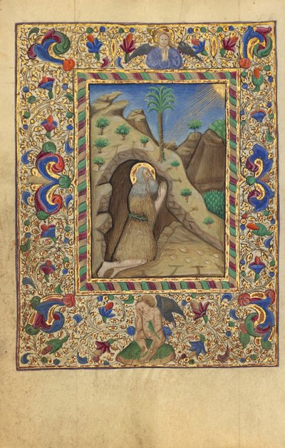 Eremiten Honofrius i bön av Unknown artist