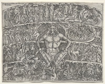 Inferno enligt Dante, efter fresken i Campo Santo i Pisa av Unknown artist