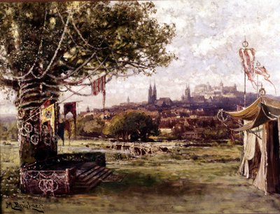 The Master Singers of Nürnberg (Die Meistersinger von Nürnberg), opera skapad av Richard Wagner: scenografi av Bruckner. Wagner Museum Bayreuth. av Unknown artist