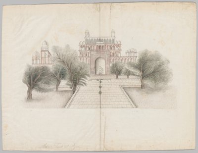 Akbars mausoleum i Secunderabad av Unknown artist